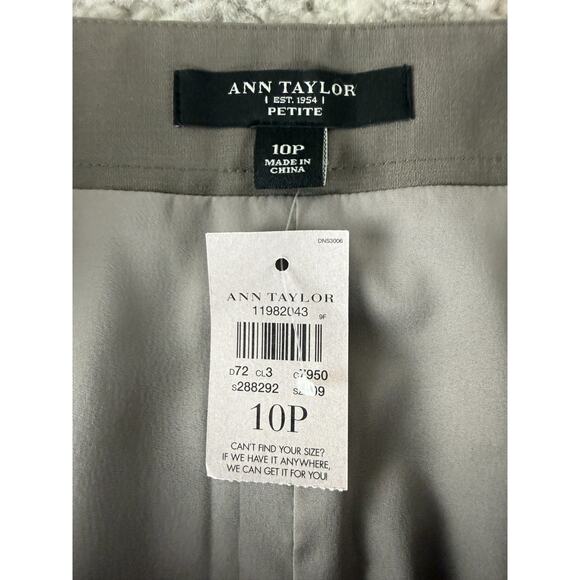 NEW Ann Taylor Petite Size 10P Wool Pencil Knee Length Skirt Gray Career NWT - Picture 5 of 9